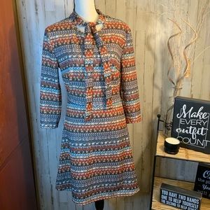 Naoko polyester vintage style dress. Size L